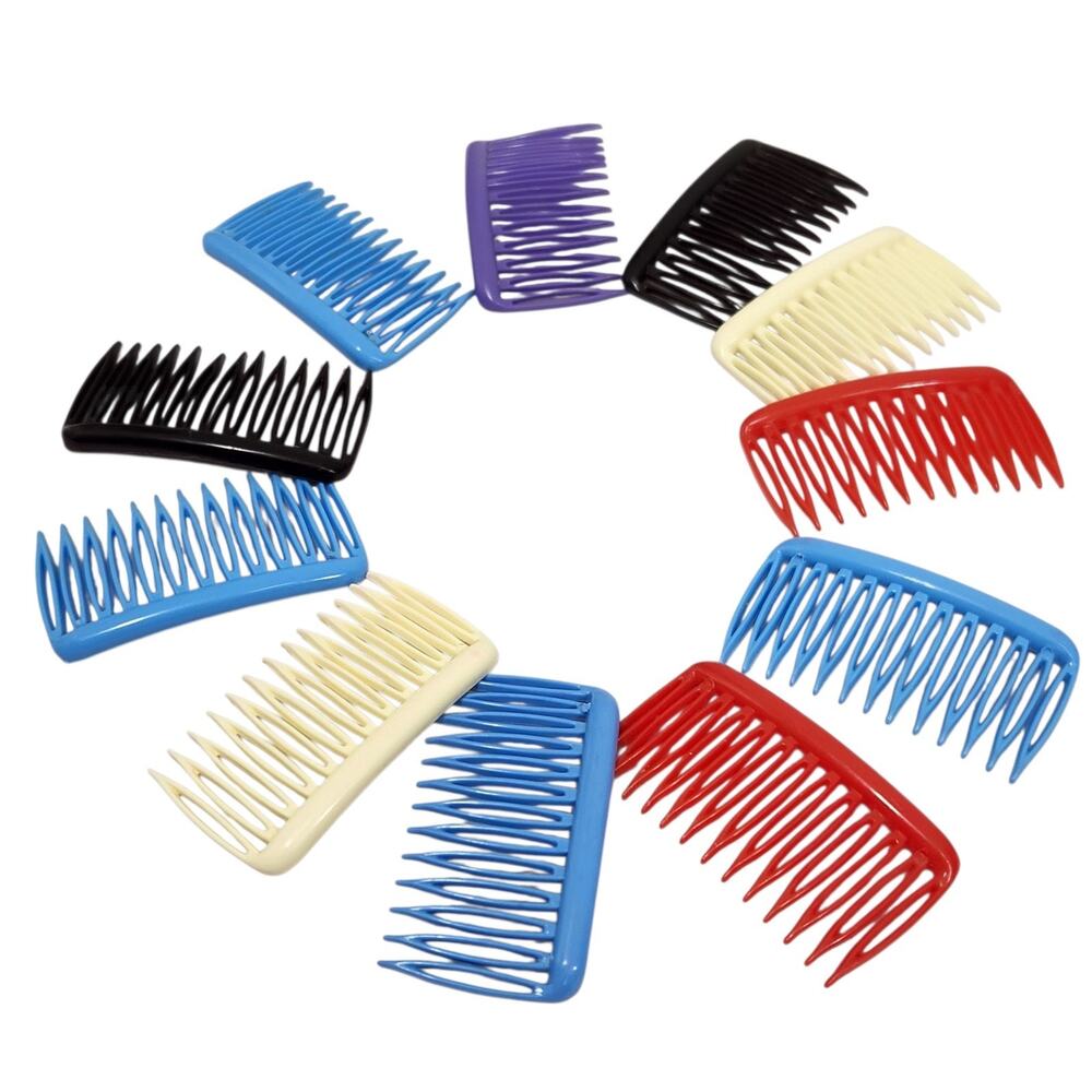 VTG GOODY SIDE HAIR COMBS LOT Of 11 TINY MINI MINIATURE MADE IN USA RAINBOW
